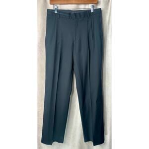Express Men's Broker Black 100% Virgin Wool Dress Pants 32x32